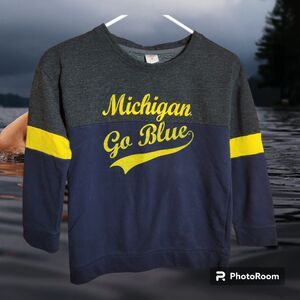 Colosseum Michigan Go Blue Sweatshirt Girls Size XL‎ 14/16 (Q64)